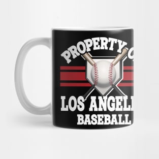 Proud Name Los Angeles Graphic Property Vintage Baseball Mug